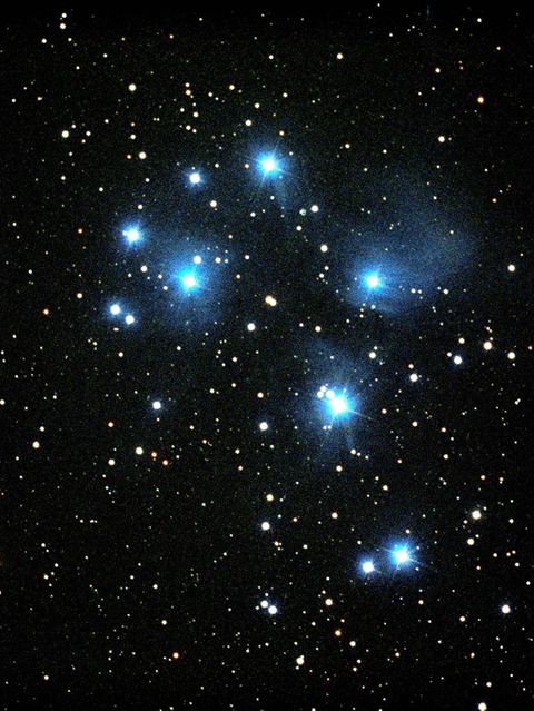 Plejaden am Nachthimmel