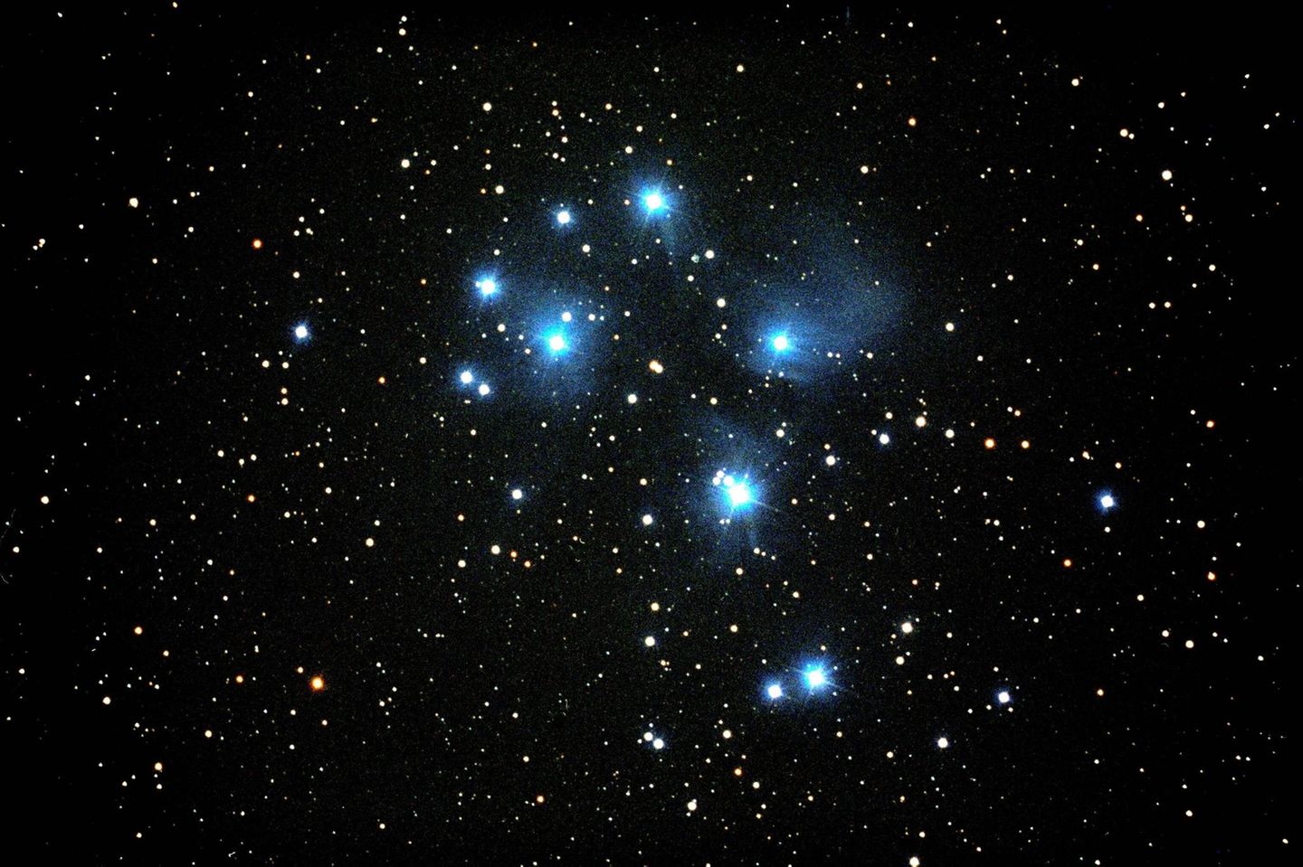 Plejaden am Nachthimmel