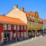 Bunte Häuschen in Gränna