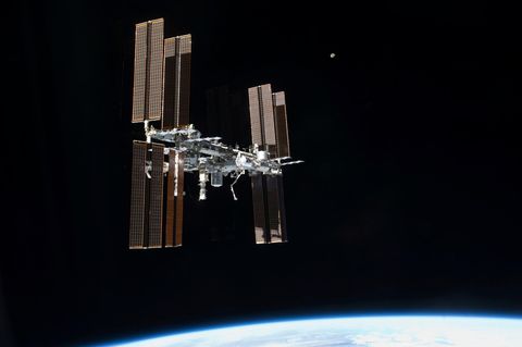 Die ISS im Weltraum