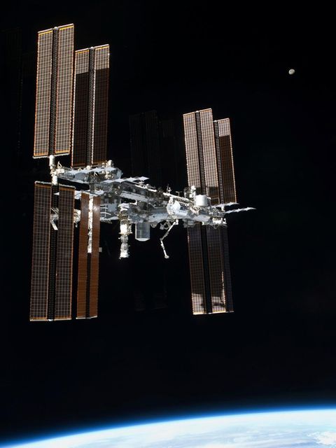 Die ISS im Weltraum
