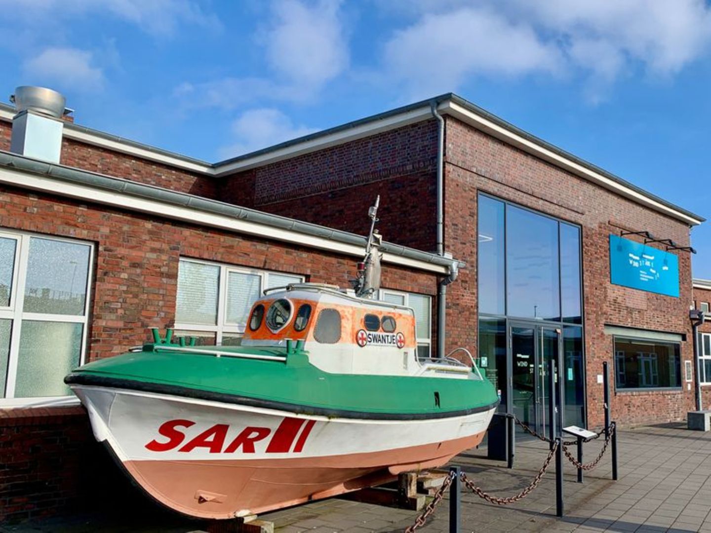 Eingang des Museums "Windstärke 10" in Cuxhaven
