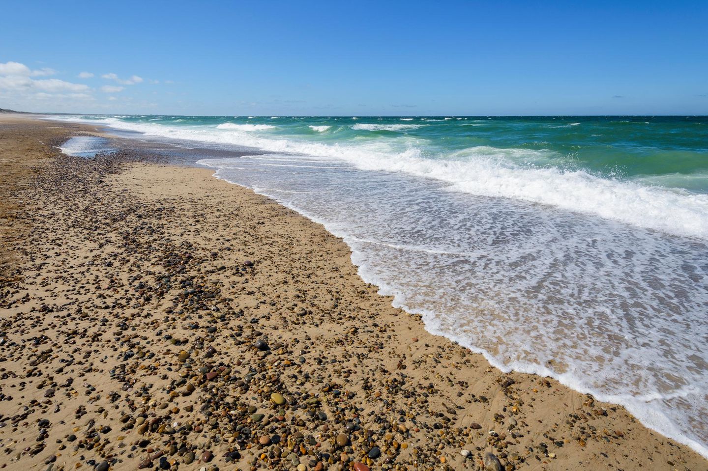 Beach with Rough Sea, Klitmøller, Klittmoller, North Jutland, Denmark