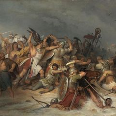 Römer und Germanen in einer Schlacht