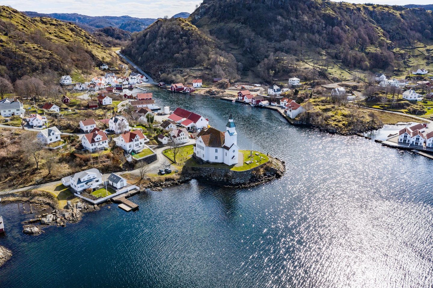 Beautiful ocean village on the southern part of Norway, Flekkefjord