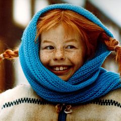 Inger NILSSON (*04.05.1959) , schwedische Schauspielerin, als PIPPI LANGSTRUMPF, Portrait während Dreharbeiten zu dem ersten Pippi Langstrumpf Film, 1969.,