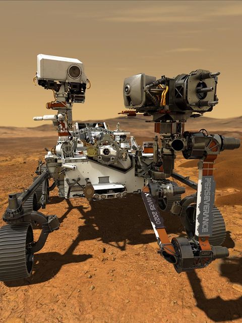 Illustration des Perseverange Rovers auf dem Mars