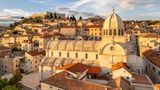 Übersicht über Altstadt und Kathedrale von Šibenik