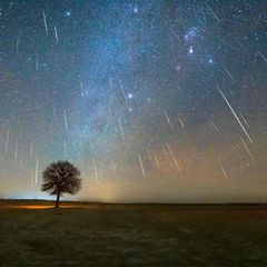 Die Geminiden lassen tatsächlich Wünsche wahr werden – zumindest wenn der Wunsch lautet, einmal eine Sternschnuppe zu sehen. Hier in der Kubuqi-Wüste in der inneren Mongolei in China