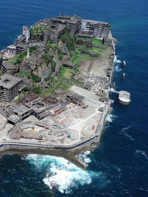 Hashima Insel von oben