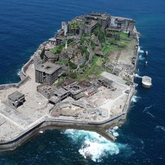 Hashima Insel von oben
