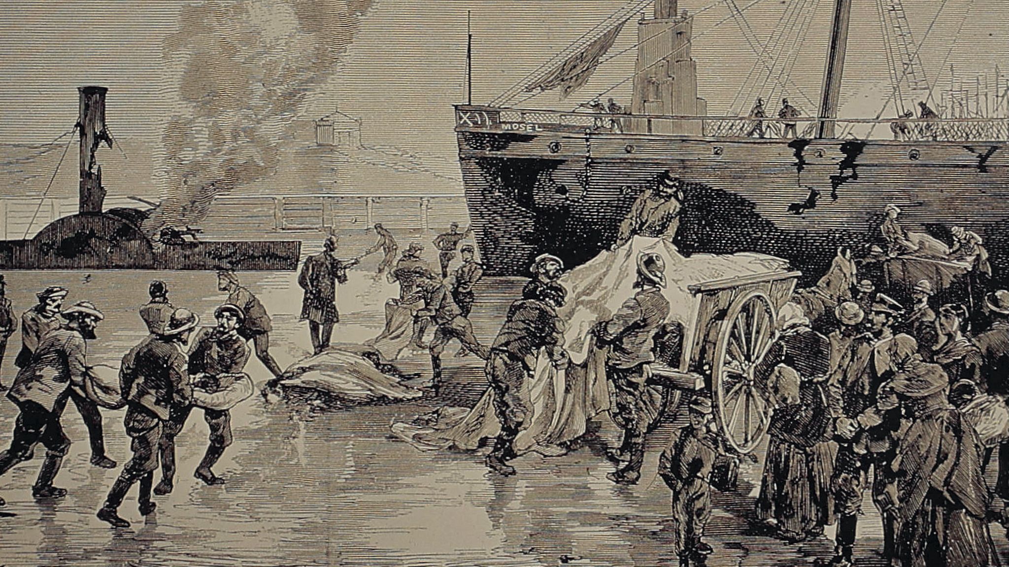 Das Pier in Bremerhaven nach der Explosion