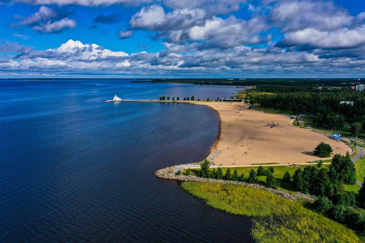 Blick auf Nalikari Strand Finnland