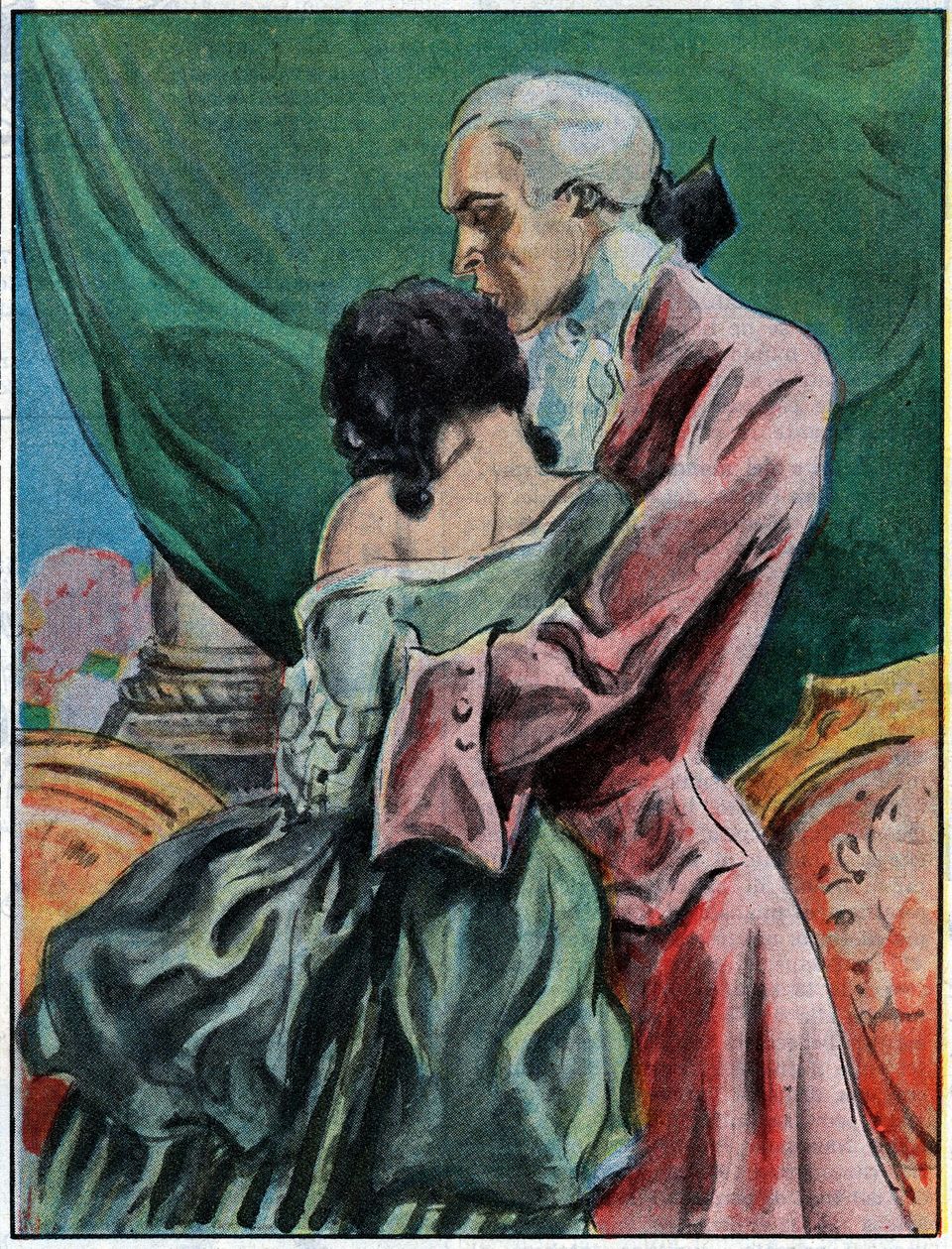 Illustration von Casanova mit einer seiner Geliebten