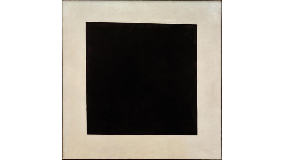 Foto des Gemäldes "Schwarzes Quadrat" von Malewitsch