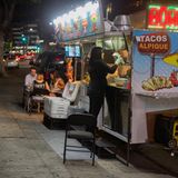Food truck at downtown Los Angeles, USA