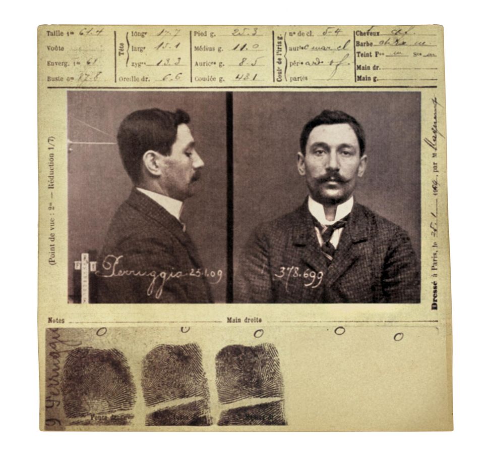 Polizeifotoes des Diebes der Mona Lisa, Vincenzo Peruggia