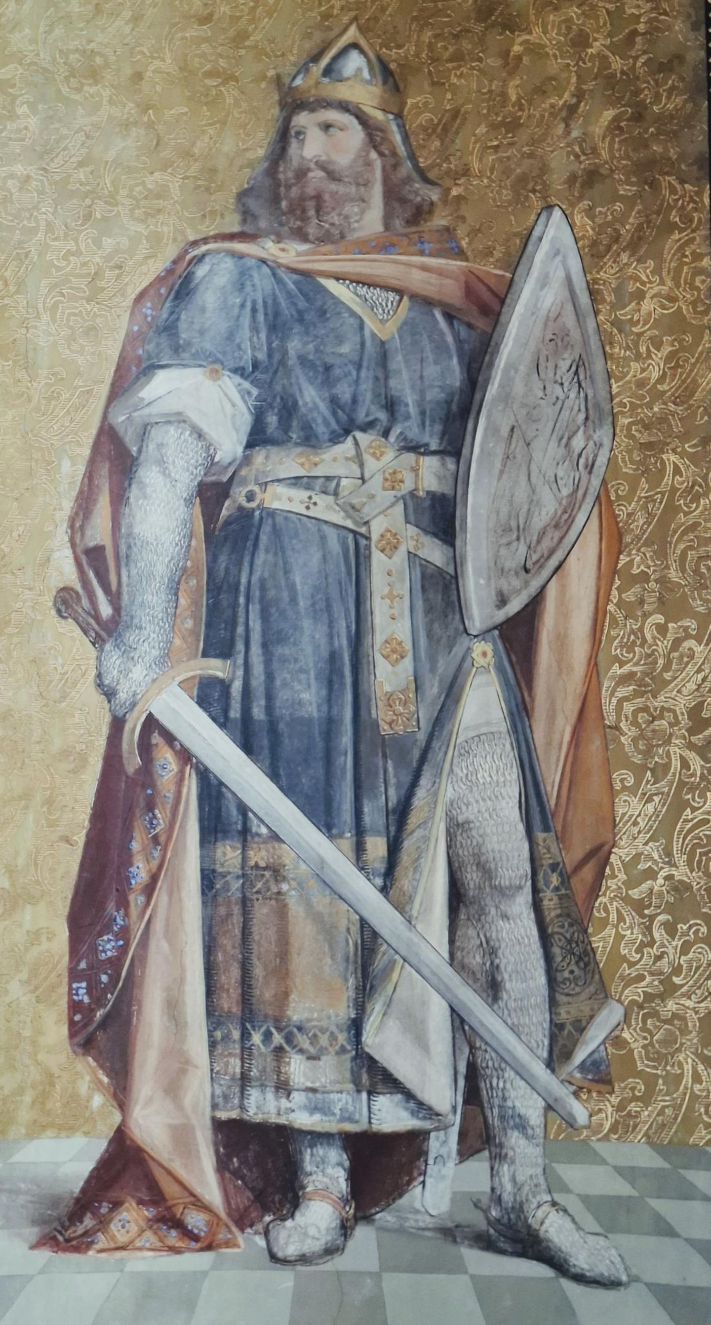 Wandgemälde Albrechts in Meißen.