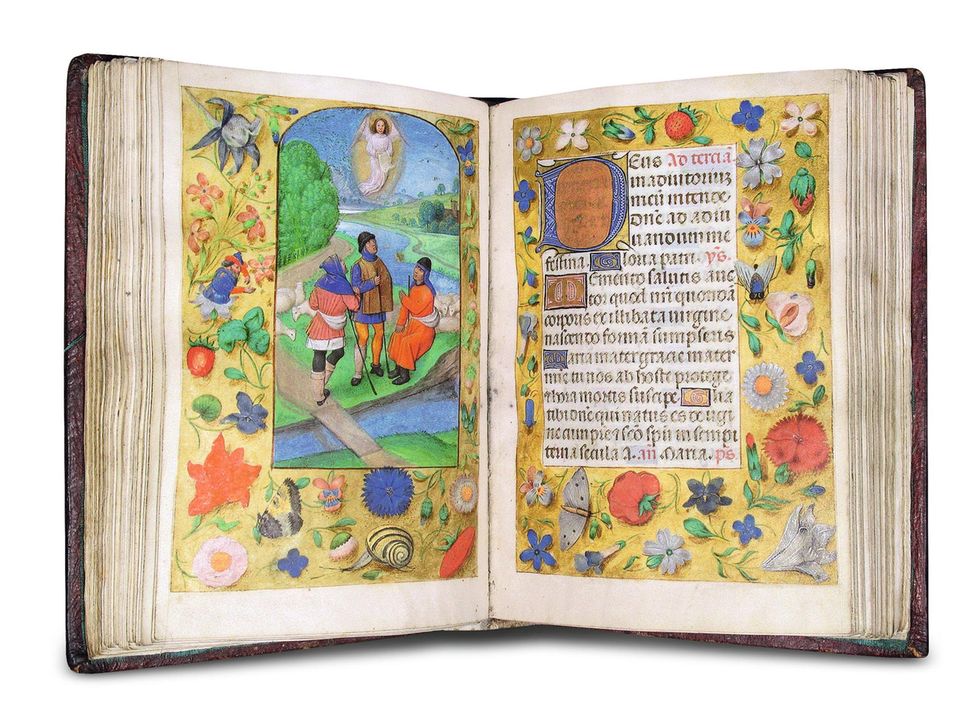 Ein Buch mit farbigen Illustrationen