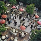 Tanzcafe aus der Vogelperspektive