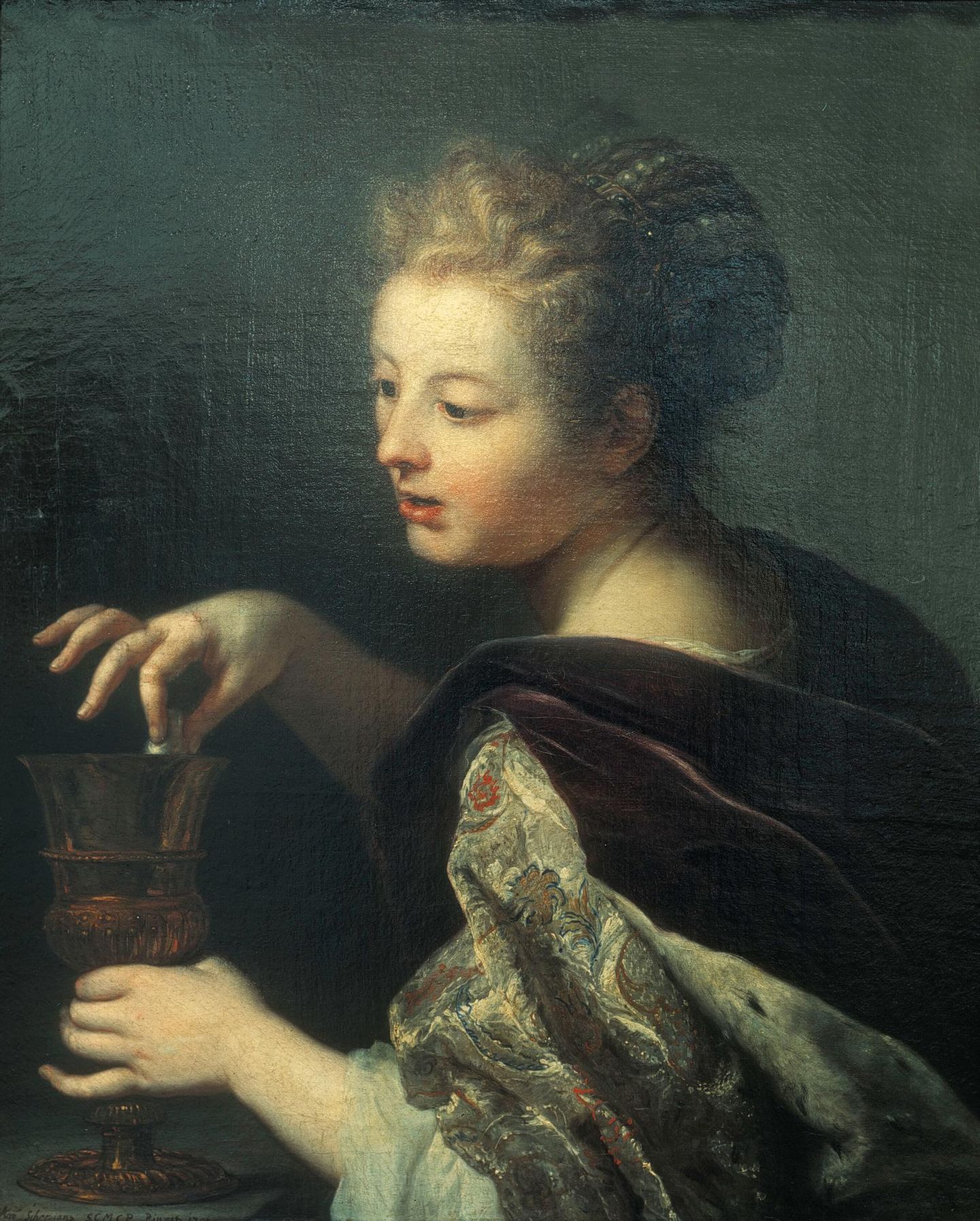 Ein Renaissance-Gemälde von Anthoni Schoonjans zeigt, wie Kleopatra die Perle auflöst