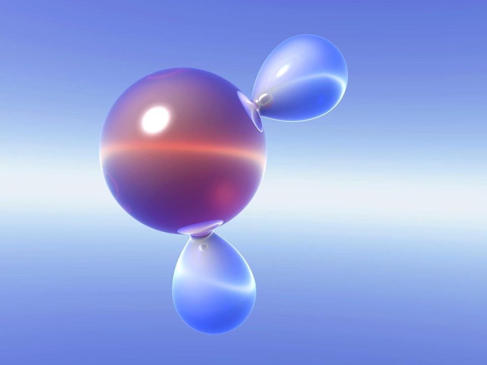 Computer Modell eines Wasser Moleküls