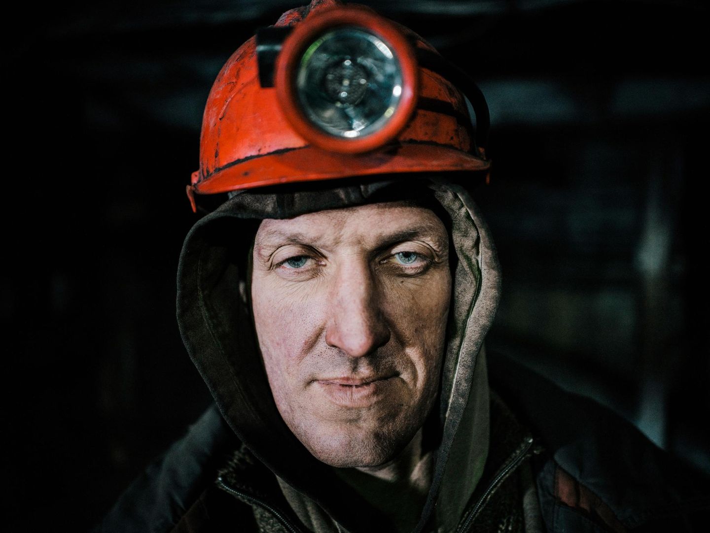 Alexander Yatsunenko unter Tage in einer Kohlmine