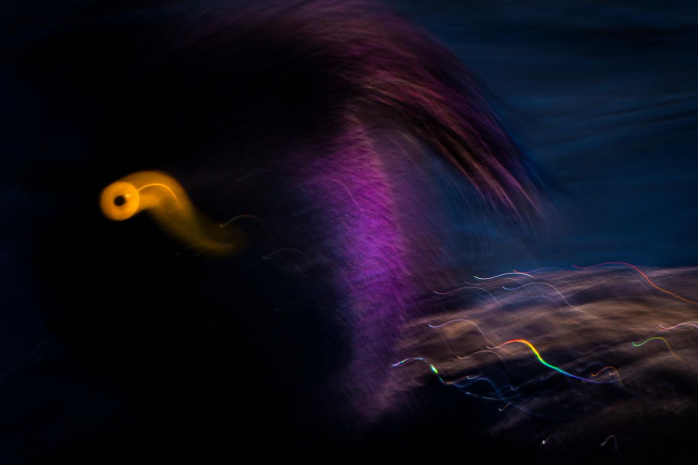 Lange träumte der junge Naturfotograf Luca Lorenz davon, die goldgelben Augen von Reiherenten in einem besonderen Vogelporträt in Szene zu setzen. Aber die Tiere sind scheu und tauchen oft blitzschnell im Wasser ab. An einem See in Berlin gelang Lorenz schließlich in einer Langzeitbelichtung diese verspielte Komposition.      