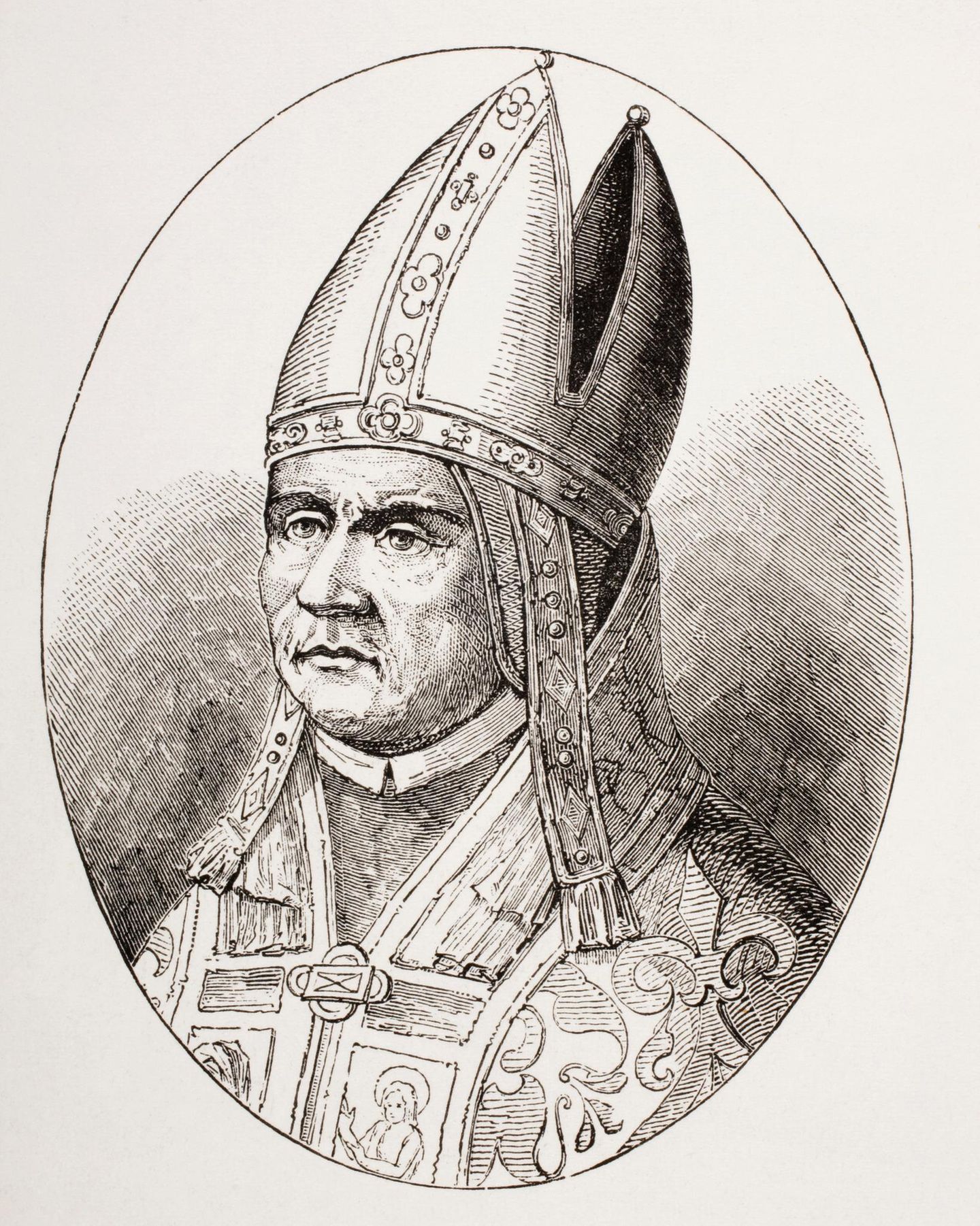 Porträt des Papst Silvester aus der frühen Neuzeit