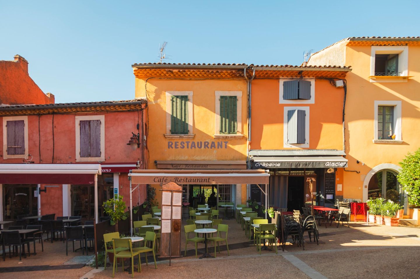 Bunte Häuser in Roussillon