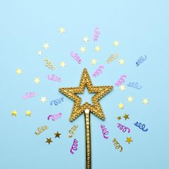 Zauberstab in Sternenform