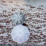 Spaziergänger aus der Vogelperspektive