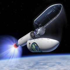 Illustration vom Klimasatelliten Earthcare