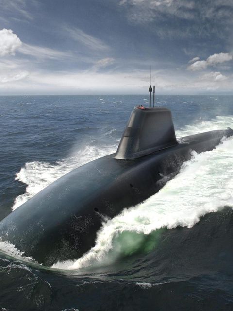 So könnten Großbritanniens Atom-U-Boote bald aussehen (Abbildung computergeneriert). Die geplante Dreadnought-Klasse soll in den kommenden Jahren die bisherigen Unterseeboote der Vanguard-Klasse ablösen
