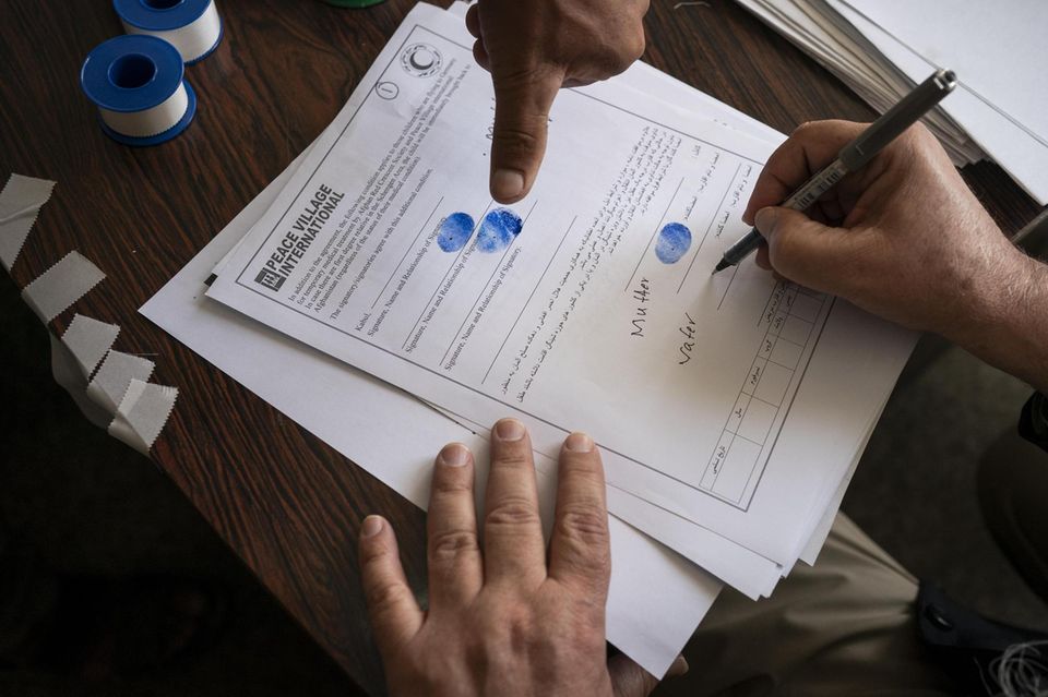 Unterschrift per Daumenabdruck