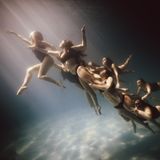 Unter Wasser verwandelt sich Bewegung in Magie: Eine Gruppe junger Frauen gleitet durch ein Band aus Sonnenstrahlen, die sich ihren Weg vom Himmel her ins Nass bahnen. Die Körper der Argentinierinnen strecken sich, drehen, halten einander. Die Fotografie fängt eine betörende Mischung aus Innehalten und Tanz ein, aus Synchronschwimmen und Schwerelosigkeit. 