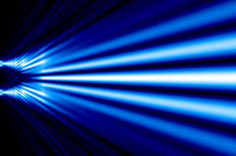 Zwei Lichtquellen die sich überlagern