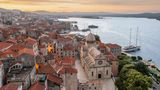 Sibenik, Altstadt bei Sonnenuntergang