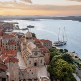 Sibenik, Altstadt bei Sonnenuntergang