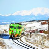 Kulinarik, Natur, Feste und Gärten: Japan inszeniert die Schönheit der Natur wie kaum ein anderes Land. Viele Zugstrecken sind eigens auf die Jahreszeiten abgestimmt – sie führen durch Kirschblütentunnel im Frühling oder durch Landschaften, die im Herbst in allen Farben glühen. Hier zu sehen ist Ryuhyo Monogatari, die den frostigen Norden Hokkaidos durchquert. Die bunte Bahn ist perfekt für eine Tagestour mit winterlicher Traumkulisse: Von Abashiri nach Shiretoko-Shari geht die Fahrt vorbei an schneebedeckten Gipfeln, Treibeis auf dem Ochotskischen Meer und dem aktiven Vulkan Iozan. Auch das Reisegefährt selbst ist ein Blickfang: Die Waggons sind mit Illustrationen einheimischer Tiere und regionalen Motiven geschmückt.