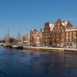 Museumshafen Lübeck im Winter