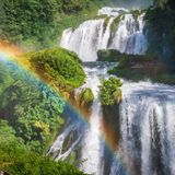 Cascata delle Marmore mit Regenbogen in Italien