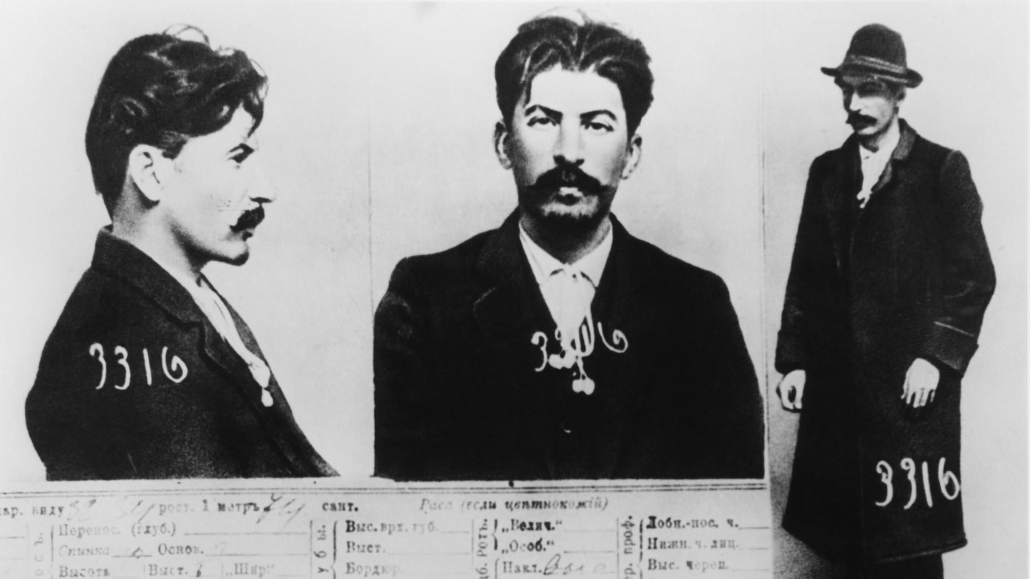 Josef Stalins Personalausweis für die Akten der Geheimpolizei in Petersburg 1913