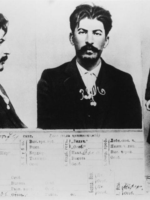 Josef Stalins Personalausweis für die Akten der Geheimpolizei in Petersburg 1913