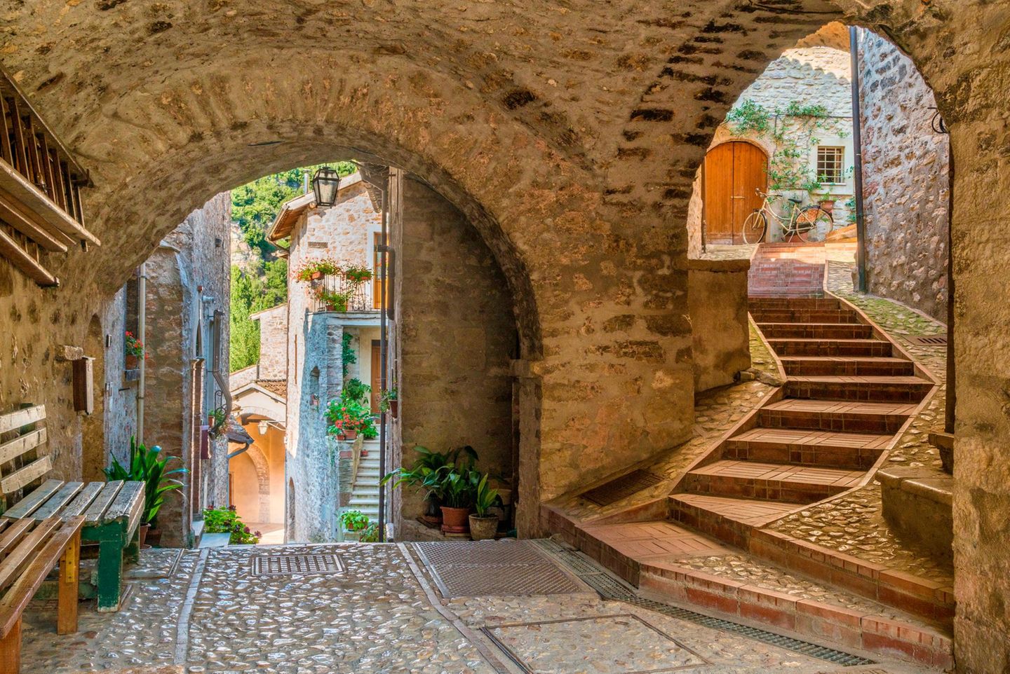 Altstadt von Scheggino in Umbrien