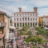 Piazza Vecchia in Bergamo, Italien