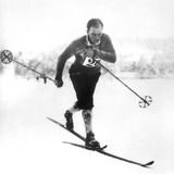 Der norwegische Skiläufer Thorleif Haug bei den Olympischen Winterspielen 1924 in Chamonix