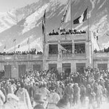 Die Eröffnungsfeier der Olympischen Winterspiele in Chamonix 1924