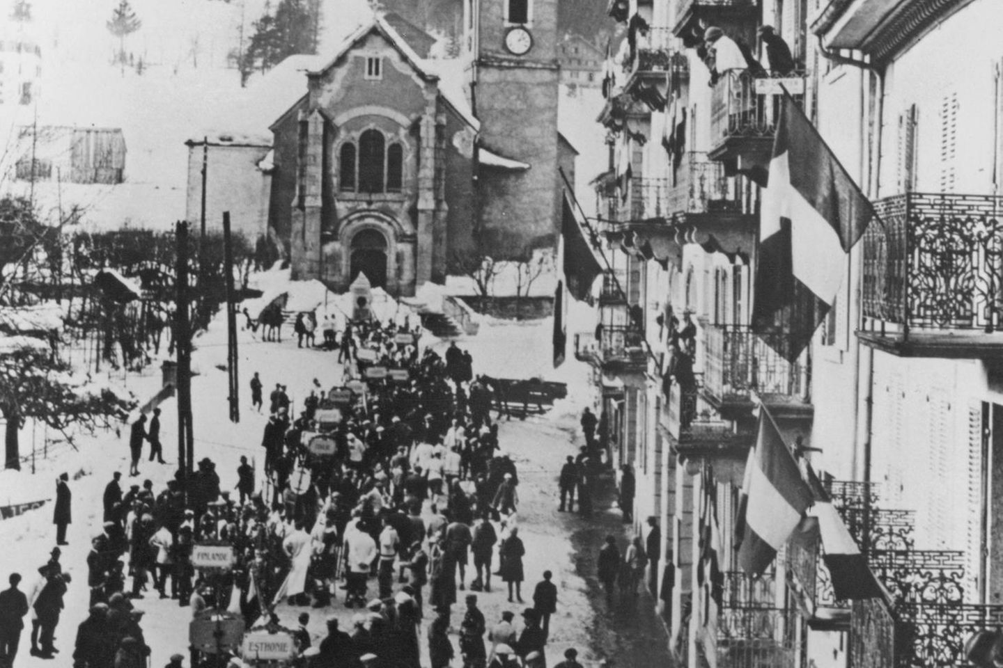 Eröffnungsparade der Spiele in Chamonix 1924
