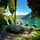 Dieses malerische Anwesen an den Ufern des Luganer Sees dürfte Millionen italienischen Leserinnen und Lesern als "Entschwundene kleine Welt" ans Herz gewachsen sein. Der gleichnamige Roman von Antonio Fogazzaro erschien 1895. Nachdem der Autor die Villa am See geerbt hatte, verbrachte er dort stets die Sommermonate. Heute sorgt die Stiftung Fondo Ambiente Italiano (FAI) für den Erhalt des Gartens.